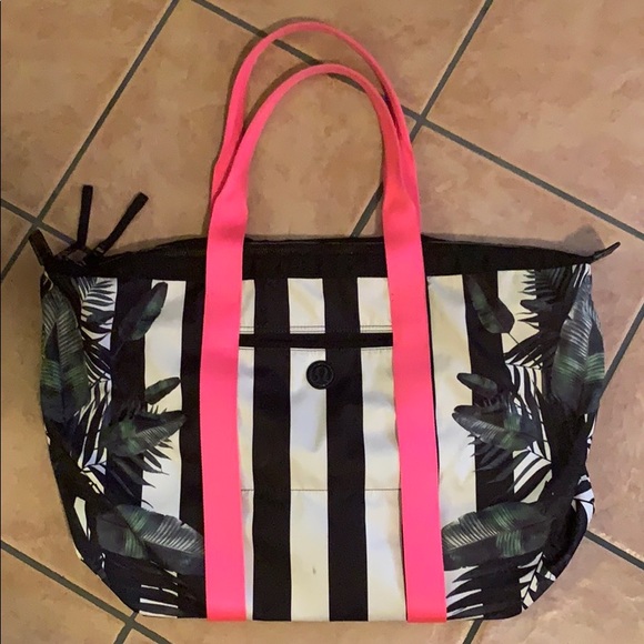 lululemon athletica Handbags - Lululemon Striped and Floral Gym Bag